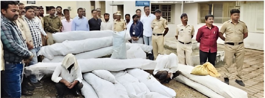 छत्रपति संभाजीनगर में पुलिस ने 424 किलो गांजा जब्त किया