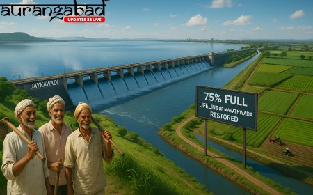 जायकवाड़ी बांध 75% भरा: मराठवाड़ा को राहत