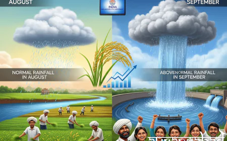 India's Monsoon Outlook: Normal Rainfall in August, Above-Normal in September