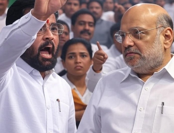 Shinde's 'Jai Gujarat' Slogan Sparks Maharashtra Row