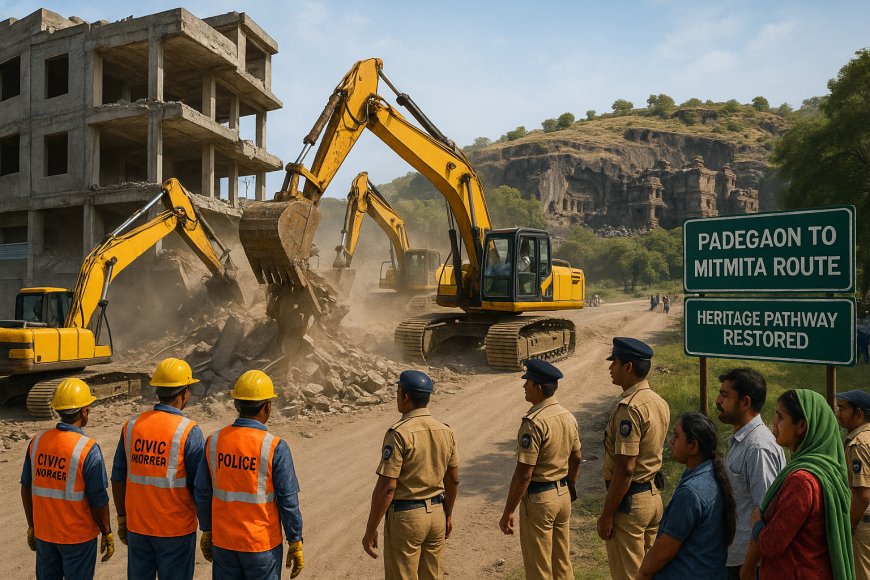 Ellora Caves: Anti-Encroachment Drive Clears 585 Illegal Structures