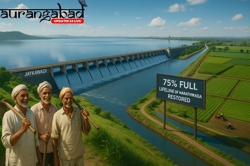 जायकवाड़ी बांध 75% भरा: मराठवाड़ा को राहत
