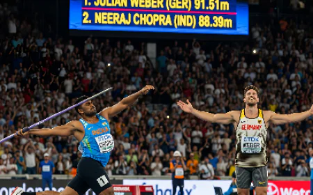डायमंड लीग फाइनल में नीरज चोपड़ा दूसरे स्थान पर, वेबर बने चैंपियन