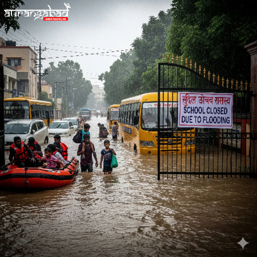 भारी बारिश से लातूर और नांदेड में स्कूल-कॉलेज बंद, जनजीवन प्रभावित