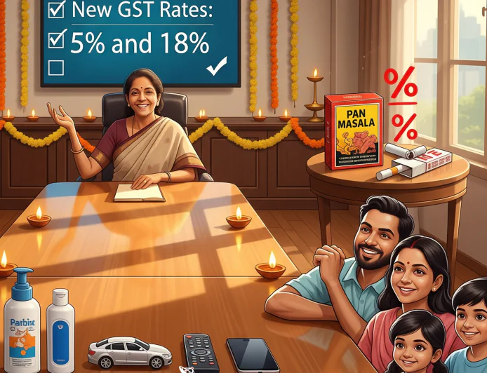 जीएसटी में ऐतिहासिक बदलाव: 22 सितंबर से लागू होंगी नई दरें