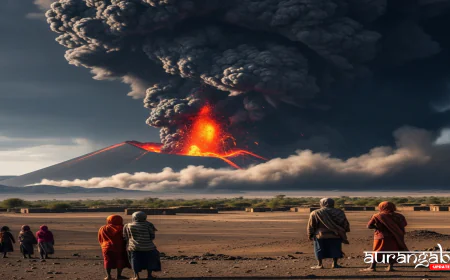 10,000 साल बाद जागा ज्वालामुखी, इथियोपिया में राख का गुबार