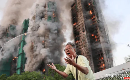 हांगकांग अग्निकांड: मरने वालों की संख्या 55 पहुंची, पुलिस ने 3 को किया गिरफ्तार