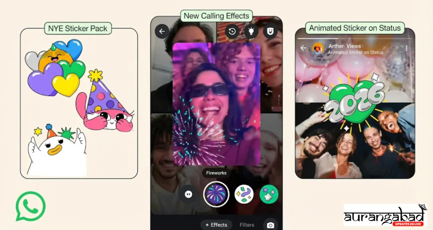 WhatsApp New Year 2026 Update: New Festive Stickers, AR Call Filters, and Confetti Effects Rolled Out