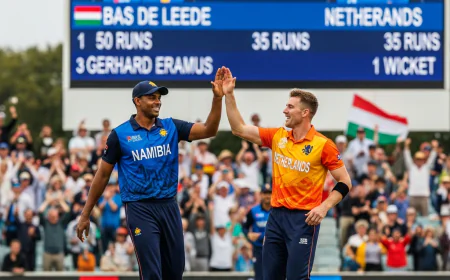 नामीबिया बनाम नीदरलैंड्स: स्कोरकार्ड, लीडे-इरास्मस का कमाल