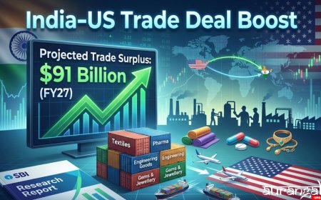 India-US Trade Deal: Exports to Surge as Trade Surplus with Washington Set to Cross $90 Billion – SBI Report