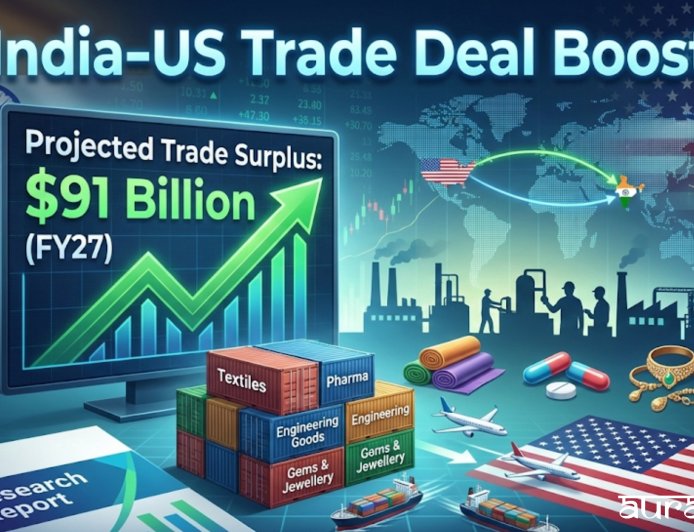 India-US Trade Deal: Exports to Surge as Trade Surplus with Washington Set to Cross $90 Billion – SBI Report