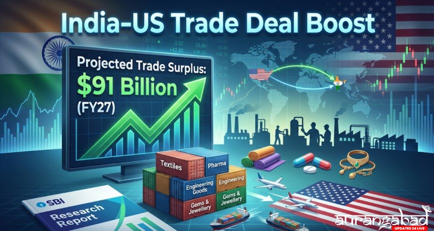 India-US Trade Deal: Exports to Surge as Trade Surplus with Washington Set to Cross $90 Billion – SBI Report